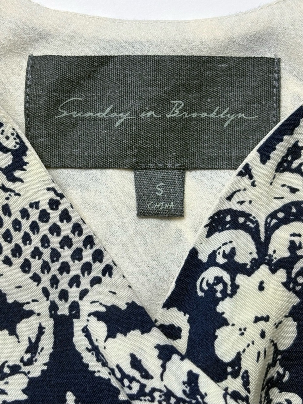 Anthropologie Sunday in Brooklyn Blue & Cream Lace Boho Maxi Dress • Small - Picture 9 of 10